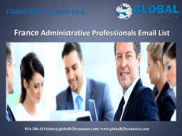 France Administrative Professionals Email List