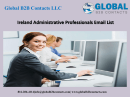 Ireland Administrative Professionals Email List