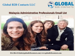 Malaysia Administrative Professionals Email List