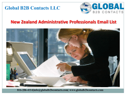 New Zealand Administrative Professionals Email List