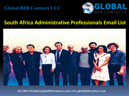 South Africa Administrative Professionals Email List