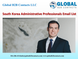 South Korea Administrative Professionals Email List