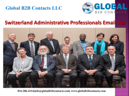 Switzerland Administrative Professionals Email List
