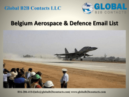 Belgium Aerospace & Defence Email List