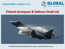 Finland Aerospace & Defence Email List