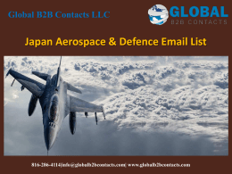 Japan Aerospace & Defence Email List