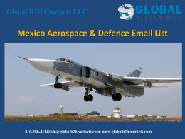 Mexico Aerospace & Defence Email List