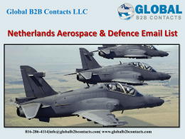 Netherlands Aerospace & Defence Email List