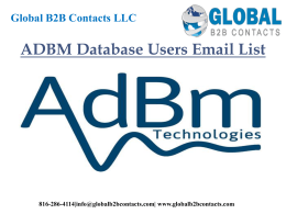 ADBM Database Users Email List