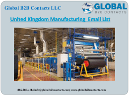 United Kingdom Manufacturing  Email List