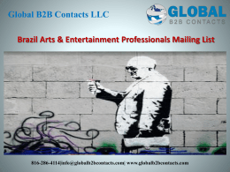 Brazil Arts & Entertainment Professionals Mailing List