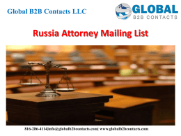 Russia Attorney Mailing List