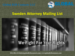 Sweden Attorney Mailing List