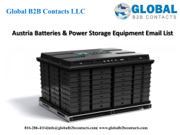  Austria Batteries & Power Storage Equipment Email List
