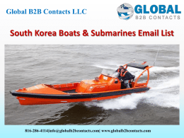 South Korea Boats & Submarines Email List