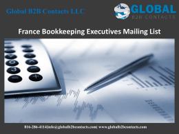 France Bookkeeping Executives Mailing List