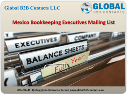 Mexico Bookkeeping Executives Mailing List