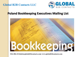 Poland Bookkeeping Executives Mailing List
