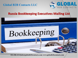 Russia Bookkeeping Executives Mailing List