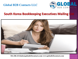 South Korea Bookkeeping Executives Mailing List