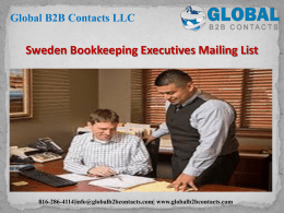 Sweden Bookkeeping Executives Mailing List