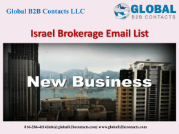 Israel Brokerage Email List