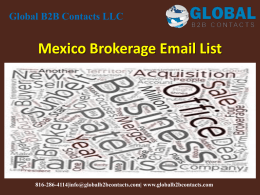 Mexico Brokerage Email List