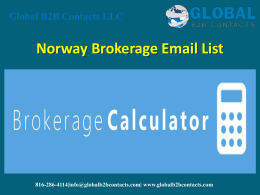 Norway Brokerage Email List