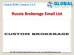 Russia Brokerage Email List