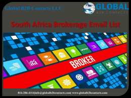 South Africa Brokerage Email List