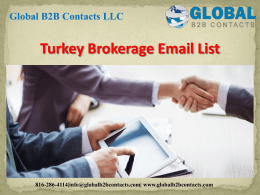 Turkey Brokerage Email List