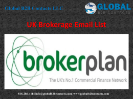 UK Brokerage Email List