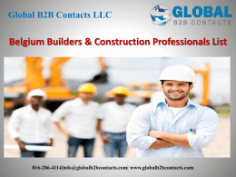 Belgium Builders & Construction Professionals List