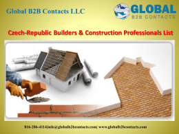 Czech-Republic Builders & Construction Professionals List