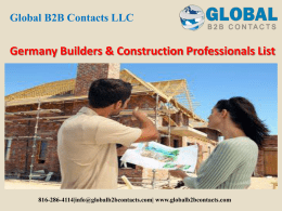 Germany Builders & Construction Professionals List