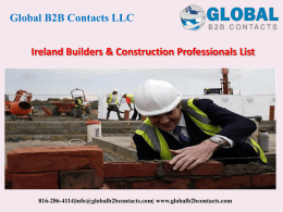 Ireland Builders & Construction Professionals List