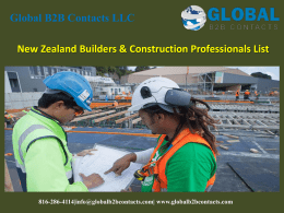 New Zealand Builders & Construction Professionals List