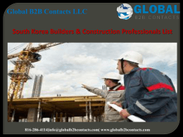 South Korea Builders & Construction Professionals List