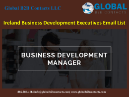 Ireland Business Development Executives Email List
