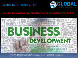 South Korea Business Development Executives Email List