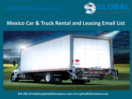 Mexico Car & Truck Rental and Leasing Email List