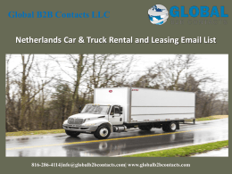 Netherlands Car & Truck Rental and Leasing Email List