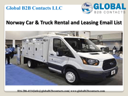 Norway Car & Truck Rental and Leasing Email List