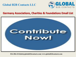 Germany Associations, Charities & Foundations Email List