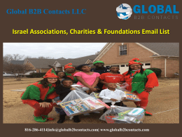 Israel Associations, Charities & Foundations Email List