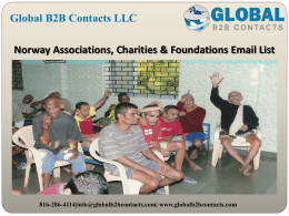 Norway Associations, Charities & Foundations Email List