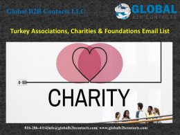 Turkey Associations, Charities & Foundations Email List