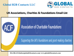 UK Associations, Charities & Foundations Email List