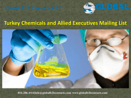 Turkey Chemicals and Allied Executives Mailing List