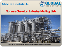 Norway Chemical Industry Mailing Lists